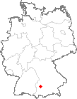 Karte Kutzenhausen, Kreis Augsburg